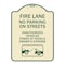 Signmission Fire Lanes No Parking on Streets Unauthorized Vehicles Towed at Owner Expense, A-DES-TG-1824-23987 A-DES-TG-1824-23987 - alternate 1